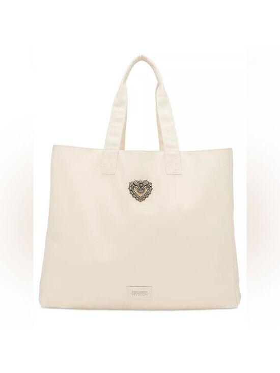 Dolce & Gabbana Handbags - Dolce & Gabbana Beauty Tote Large Cream Luxury Authentic New